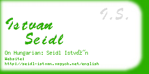 istvan seidl business card